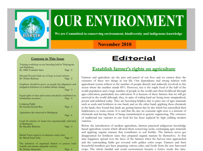 Our Environment - November-2010
